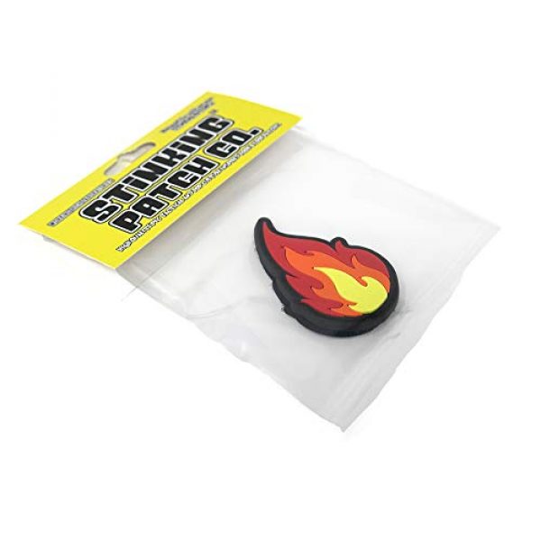 Stinking Patch Co. Airsoft Morale Patch 7 Flame Lick - Fire | PVC Rubber Tactical Morale Patch