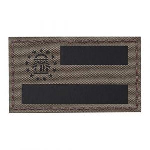 Tactical Freaky Airsoft Morale Patch 1 Ranger Green IR Georgia State Flag 2x3.5 Infrared IFF Tactical Morale Hook-and-Loop Patch