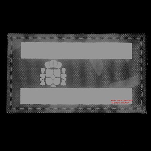 Tactical Freaky Airsoft Morale Patch 4 Multicam Infrared IR Spain Flag Bandera Espaa 3.5x2 IFF Tactical Morale Touch Fastener Patch