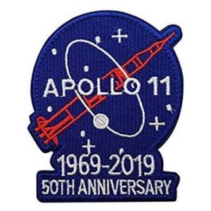 Tactical Embroidery Patch Airsoft Morale Patch 1 NASA Space Apollo 11 50TH Anniversary 1969 - 2019 Embroidery Patch Military Tactical Morale Patch Badges Emblem Applique Hook Patches for Clothes Backpack Accessories