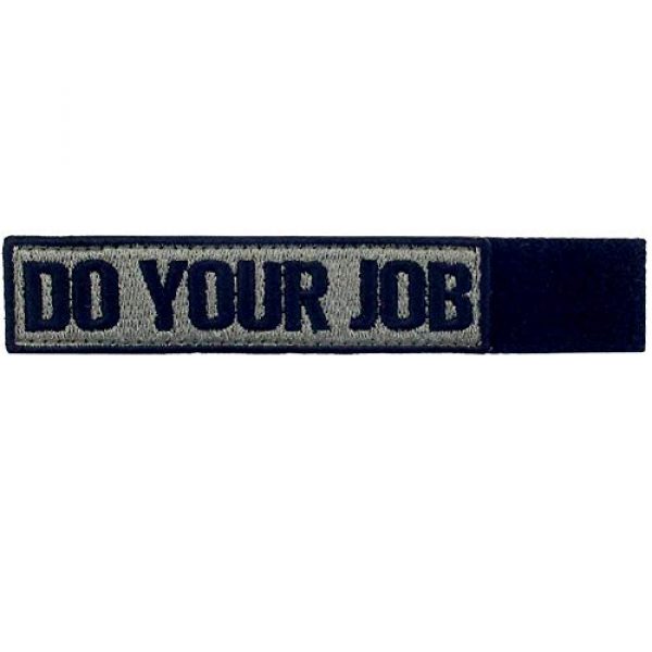 EmbTao Airsoft Morale Patch 5 Do Your Job Embroidered Patch Tactical Morale Applique Fastener Hook & Loop Emblem, Olive & Black