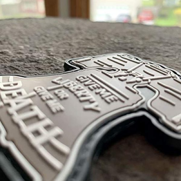 PatchOps Airsoft Morale Patch 3 PatchOps Liberty Bell Give Me Liberty or Give Me Death PVC Tactical Morale Uniform Patch