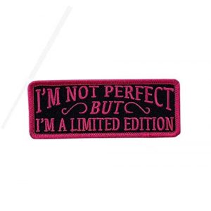 Tactical Embroidery Patch Airsoft Morale Patch 1 I'm Not Perfect But I Am A Limited Edition Tactical Embroidery Patch Hook & Loop Morale Patch Military Patch for Clothing Accessory Backpack Armband