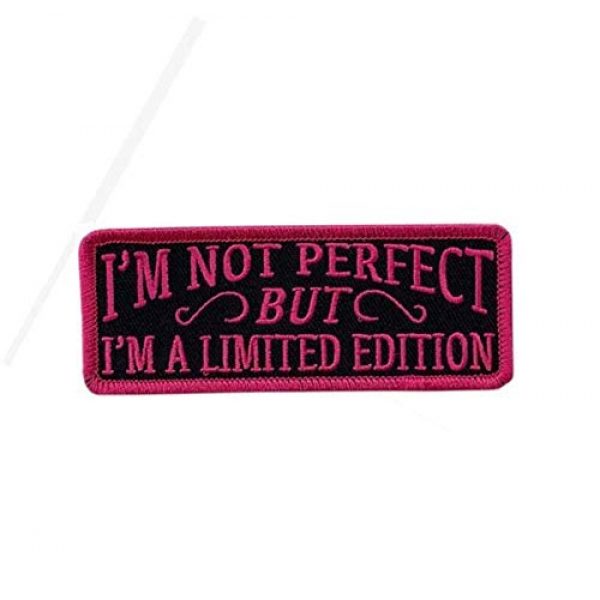 Tactical Embroidery Patch Airsoft Morale Patch 1 I'm Not Perfect But I Am A Limited Edition Tactical Embroidery Patch Hook & Loop Morale Patch Military Patch for Clothing Accessory Backpack Armband