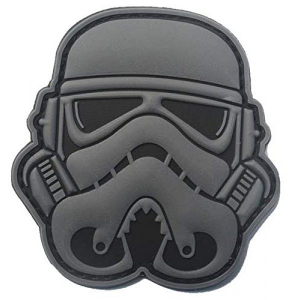 Tactical PVC Patch Airsoft Morale Patch 1 Star Wars Clone Soldier Storm Trooper Stormtrooper Morale Military Patch 3D PVC Rubber Tactical Rubber Hook Patch (Gray)