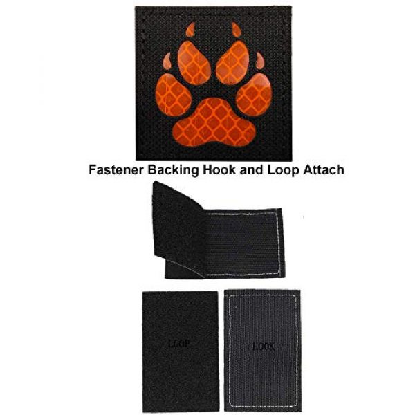 APBVIHL Airsoft Morale Patch 4 Reflective Infrared IR K9 Dog Handler Paw K-9 2x2 Tactical Morale Hook and Loop Fastener Patches