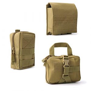 JASGOOD Tactical Pouch 1 JASGOOD Tactical Molle Pouches Multi-Purpose EDC Military Nylon Waist Pack Utility Bag Detachable Pouches for Dog Vest Harness