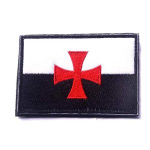 Embroidered Patch Airsoft Morale Patch 1 Knights Templar Teutonic Knights Cross 3D Tactical Patch Military Embroidered Morale Tags Badge Embroidered Patch DIY Applique Shoulder Patch Embroidery Gift Patch