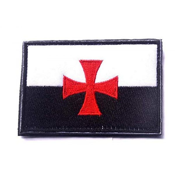 Embroidered Patch Airsoft Morale Patch 1 Knights Templar Teutonic Knights Cross 3D Tactical Patch Military Embroidered Morale Tags Badge Embroidered Patch DIY Applique Shoulder Patch Embroidery Gift Patch