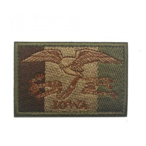 Tactical Embroidery Patch Airsoft Morale Patch 1 State Flag of Iowa Embroidery Patch Military Tactical Morale Patch Badges Emblem Applique Hook Patches for Clothes Backpack Accessories