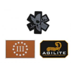 Tactical PVC Patch Airsoft Morale Patch 1 3pcs Medic Skull Scorpion Team PVC Military Tactical Morale Patch Badges Emblem Applique Hook Patches for Clothes Backpack Accessories