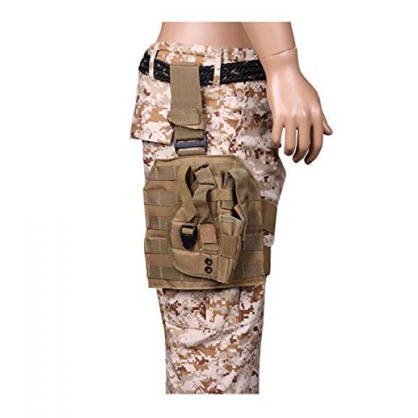 Gexgune Tactical Pouch 5 Gexgune Molle Adjustable Tactical Holster Puttee Thigh Leg PB 075 Pistol Gun Holster Pouch with Magazine Pocket 5 Colors Optional