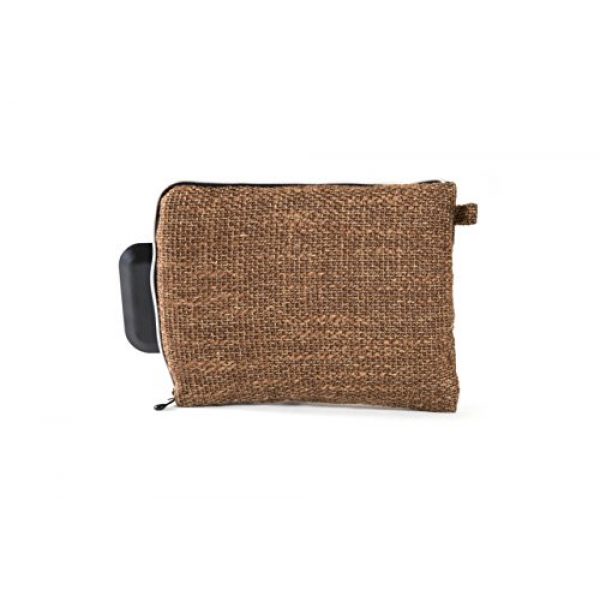 DIME BAGS Tactical Pouch 3 Rollies Pouch -Padded Pouch w/Rolling Tray & Removable Smell Proof Pouch (Brown, 10 in)