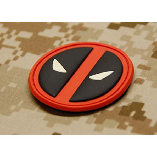 BritKitUSA Airsoft Morale Patch 2 BritKitUSA 3D PVC Deadpool GITD Morale Patch Hook Backing