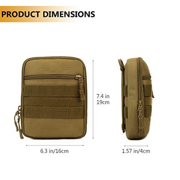 Protector Plus Tactical Pouch 4 Protector Plus Tactical MOLLE Pouch Small Admin Waist Messenger Bag Utility Gadget Gear Medical Pack Tool Pocket EDC Belt Purse (Patch Included)
