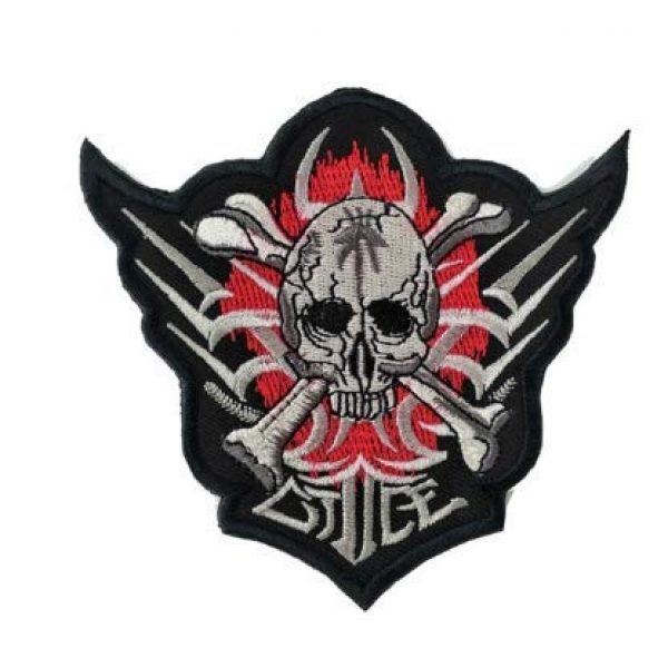 Tactical Embroidery Patch Airsoft Morale Patch 1 Death Skulls Warrior Embroidery Patch Military Tactical Morale Patch Badges Emblem Applique Hook Patches for Clothes Backpack Accessories