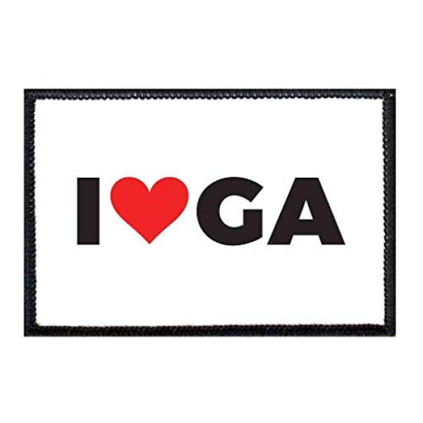 P PULLPATCH Airsoft Morale Patch 1 I Love Georgia Bold Morale Patch | Hook and Loop Attach for Hats, Jeans, Vest, Coat | 2x3 in | by Pull Patch