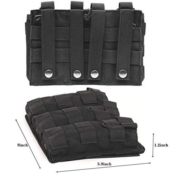 Onepin Tactical Pouch 6 Triple Magazine PouchMolle Open-Top Mag Pouch for M4, M16 Magazine Attaches to Tactical Vests, Rifle Cases, Backpacks - Holds 3 Mags