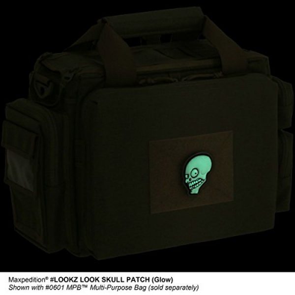Maxpedition Airsoft Morale Patch 3 Maxpedition Glow-in-the-Dark Look Skull Morale Patch