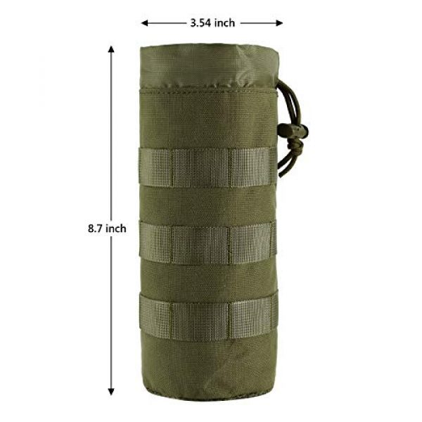 FRTKK Tactical Pouch 2 FRTKK Tactical MOLLE Water Bottle Pouch with Drawstring Open Top & Mesh Bottom, Military Water Bottle Holder Bag Sports Travel Hydration Carrier