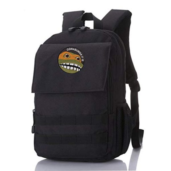 Janhop Airsoft Morale Patch 4 4PCS Teenage Mutant Ninja Turtles Tactical Hook-Backed Morale Patch, 3Inch
