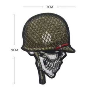 Tactical Embroidery Patch Airsoft Morale Patch 1 Skull SoldierTactical Embroidery Patch Hook & Loop Morale Patch Military Patch for Clothing Accessory Backpack Armband