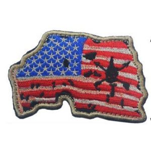 Tactical Embroidery Patch Airsoft Morale Patch 1 United States Map with US Flag Embroidery Patch Military Tactical Morale Patch Badges Emblem Applique Hook Patches for Clothes Backpack Accessories