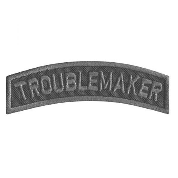 LEGEEON Airsoft Morale Patch 1 LEGEEON Troublemaker Shoulder Tab Subdued Army Morale Tactical Touch Fastener Patch