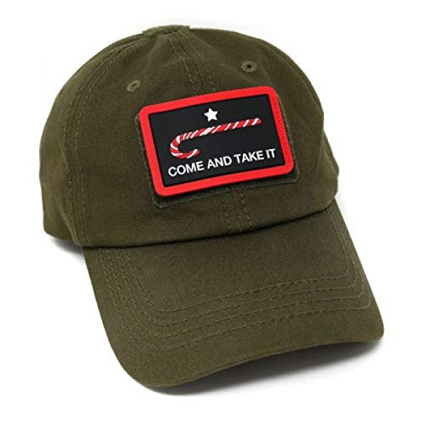 Stinking Patch Co. Airsoft Morale Patch 4 Come and Take It Candy Cane PVC Rubber Tactical Patch | Christmas Morale Patch