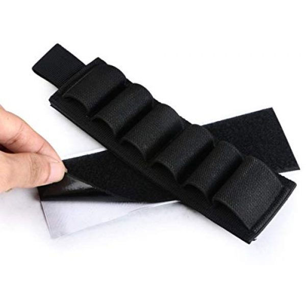 No/branded Tactical Pouch 2 Molle Tactical 6 Round Shotgun Shell Holder Nylon Shotgun Ammo Carrier Ammunition Pistol Bullet Reload Holder with Adhesive Backing Sticker