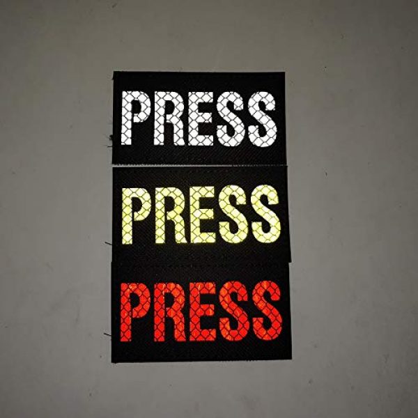 APBVIHL Airsoft Morale Patch 7 IR Infrared Reflective Press Patches, Emblem Tactical Military Morale Reflection Press Hook and Loop Fastener Backing Decorative Appliques Armband Badges Sticker for Clothes, Jacket, Backpack
