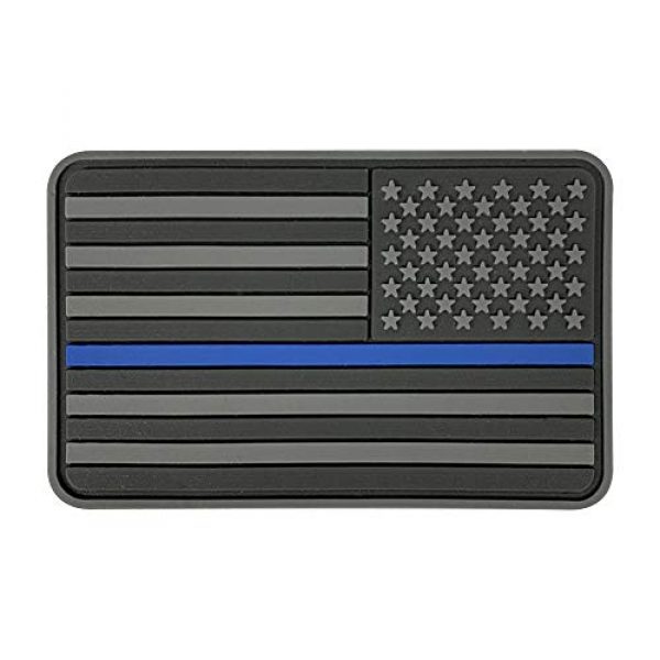 MORTHOME Airsoft Morale Patch 1 MORTHOME US Flag PVC Hook and Loop Rubber Patch (Reverse/Thin Blue Line)