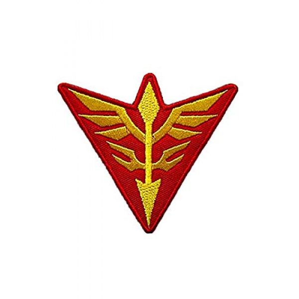 Embroidery Patch Airsoft Morale Patch 3 2 Pieces Mobile Suit Gundam -Zeon Military Hook Loop Tactics Morale Embroidered Patch (color3)