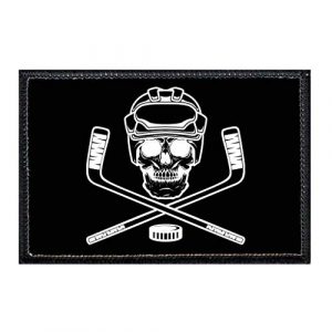 P PULLPATCH Airsoft Morale Patch 1 Hockey - Goon - Black Background Morale Patch | Hook and Loop Attach for Hats, Jeans, Vest, Coat | 2x3 in | by Pull Patch