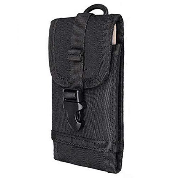 MUMUGUO Tactical Pouch 1 MUMUGUO Outdoor MOLLE Tactical Military Pouch Army Black Waist Holster Smartphone Pouch Military 1000D Nylon Hook Loop Belt Phone Holster Phone with Slim Case