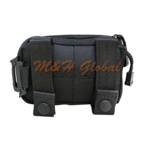 MH GLOBAL Tactical Pouch 2 MOLLE Digi Pouch Camera GPS Cell Phone Digital Gear Case - BLACK