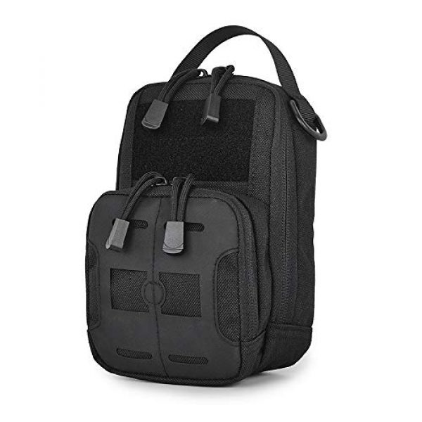 LIVANS Tactical Pouch 2 LIVANS Tactical Essential Pouch, EDC Tool Pouches Daily Carry EMT Organizer Admin Waist Bag Utility Pack Tool Holder with Shoulder STRP
