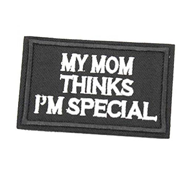 ZHDTW Airsoft Morale Patch 1 ZHDTW Words My Mom Thinks I'm Special Embroidered Tactical Patches with Hook and Loop (DT-022)