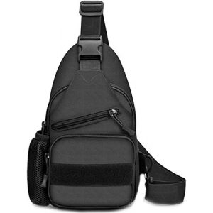 ACOMOO Tactical Backpack 1 ACOMOO Tactical Sling Bag One Strap Crossbody Mini Shoulder Backpack Black