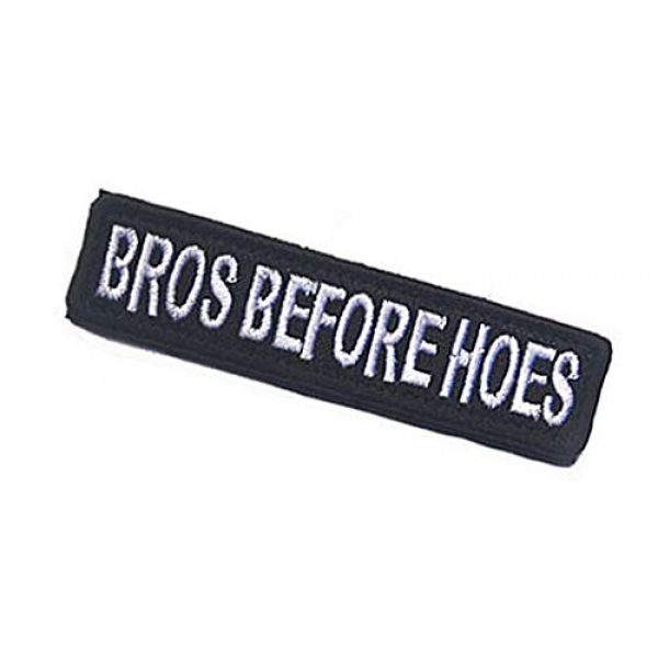 Embroidery Patch Airsoft Morale Patch 3 Bros Before Hoes Military Hook Loop Tactics Morale Embroidered Patch (color4)