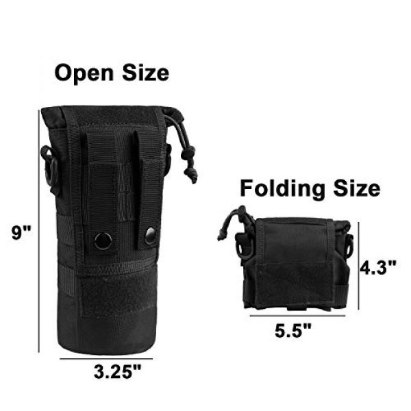 AMYIPO Tactical Pouch 2 AMYIPO Folding Water Bottle Pouch Molle Tactical Holder Storage Bag for 32oz Carrier