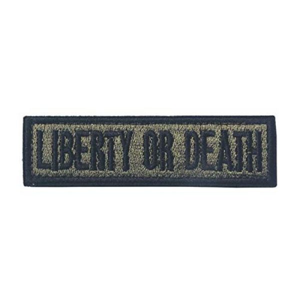 Tactical Embroidery Patch Airsoft Morale Patch 3 Liberty or Death Tactical Embroidery Patch Hook & Loop Morale Patch Military Patch for Clothing Accessory Backpack Armband (5pcs)