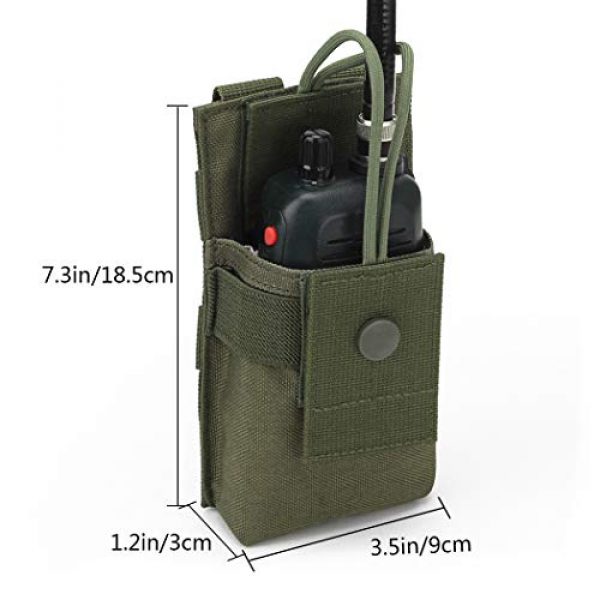 Aoutacc Tactical Pouch 2 Aoutacc Tactical Molle Short Radio Pouch, Nylon Molle Tactical Radio Holster Holder Case for BaoFeng UV-5R UV82 Motorola XTS2500 XTS5000