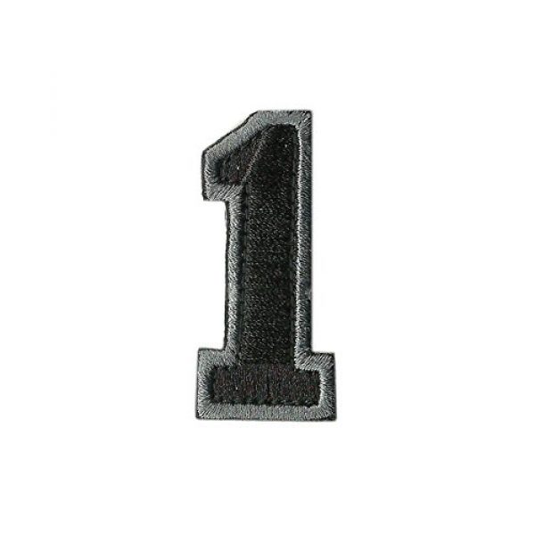 Gadsden and Culpeper Airsoft Morale Patch 1 Tactical Numbers Patches - Silver/Black