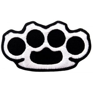 Cypress Collectibles Embroidered Patches Airsoft Morale Patch 1 Brass Knuckles Shape Embroidered Patch Iron-On Biker Applique Emblem