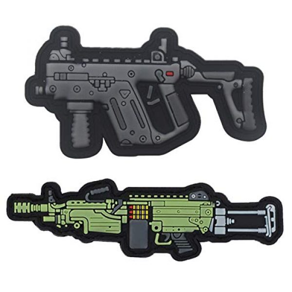 Military Ba Airsoft Morale Patch 1 Military Ba Light Machine Gun PVC Morale Patch