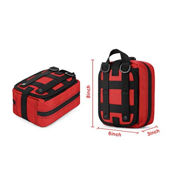 Gonex Tactical Pouch 5 Gonex MOLLE Medical Pouch EMT First Aid Pouch Rip-Away IFAK Tactical Utility Pouch for Outdoor Activities Medical Supplies (Bag Only)