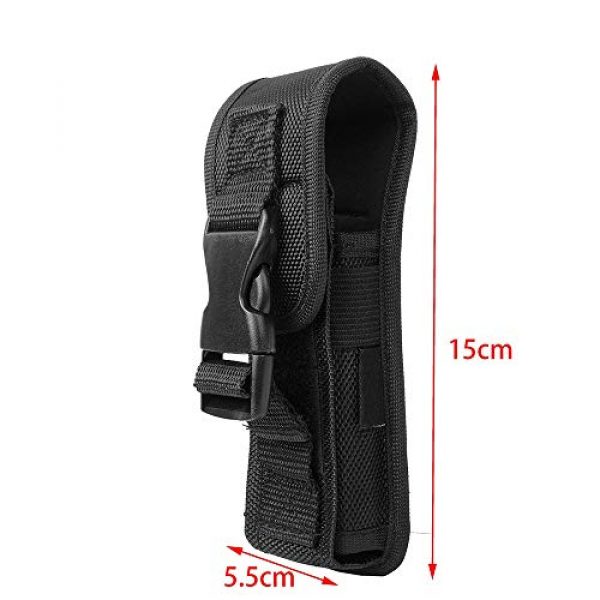 Pvnoocy Tactical Pouch 2 Nylon Outdoor Hunting Tactical Flashlight Pouch Combat Molle Electronic Torch Waist Bag Small Size Portable Flashlight Holster
