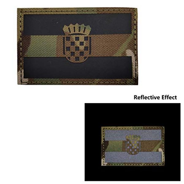 APBVIHL Airsoft Morale Patch 5 Infrared Reflective IR Croatia Flag Patch, Croatian National Flag DIY Emblem Morale Tactical Military Armband Badges Decorative Patches Appliques with Hook and Loop Fastener Backing