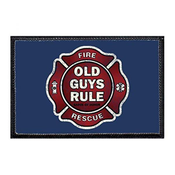 OLD GUYS RULE Airsoft Morale Patch 2 OLD GUYS RULE USA Patriotic Morale Patches by Pull Patch | Set of 3 | Easy Hook and Loop Attach to Hats, Jeans, Vest, Coat | 2x3 inches | Low Profile, Enclosed Border | Gift for Dad, Husband